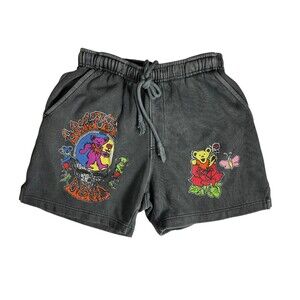 Grateful Dead Ripple Junction Fleece Sweat Shorts  Size S  Thrashed Band Merch